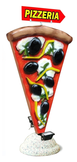 beachflag Pizza pubblicitario Fahne oltre 2 m di altezza a forma di goccia con piastra di base per interni ed esterni 